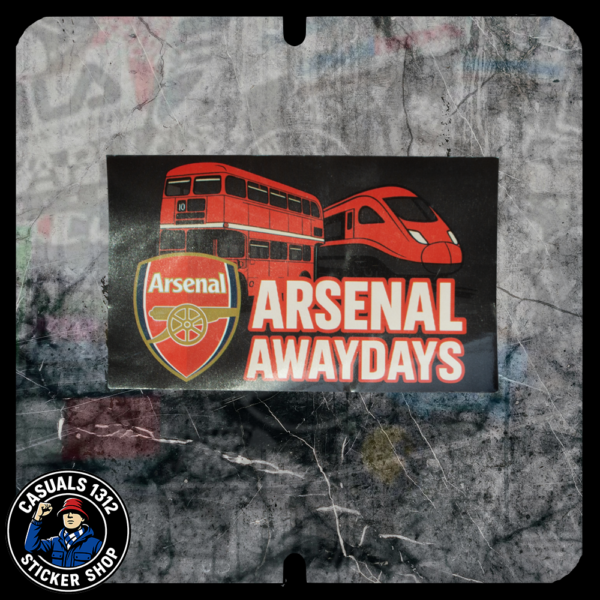 Arsenal Awaydays 10x6cm Sticker Arsenal Stickers