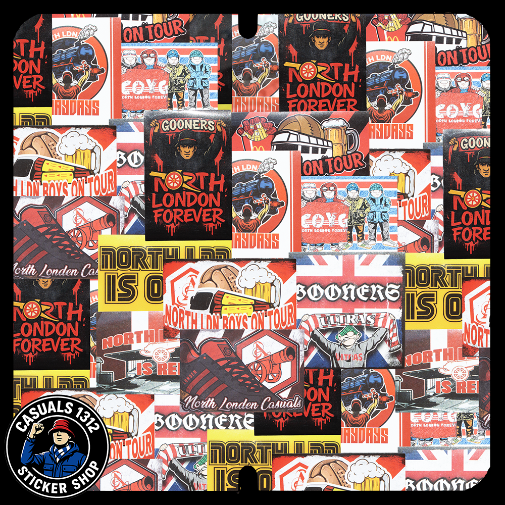 Arsenal Mixed Design Bubdle Stickers Arsenal Stickers