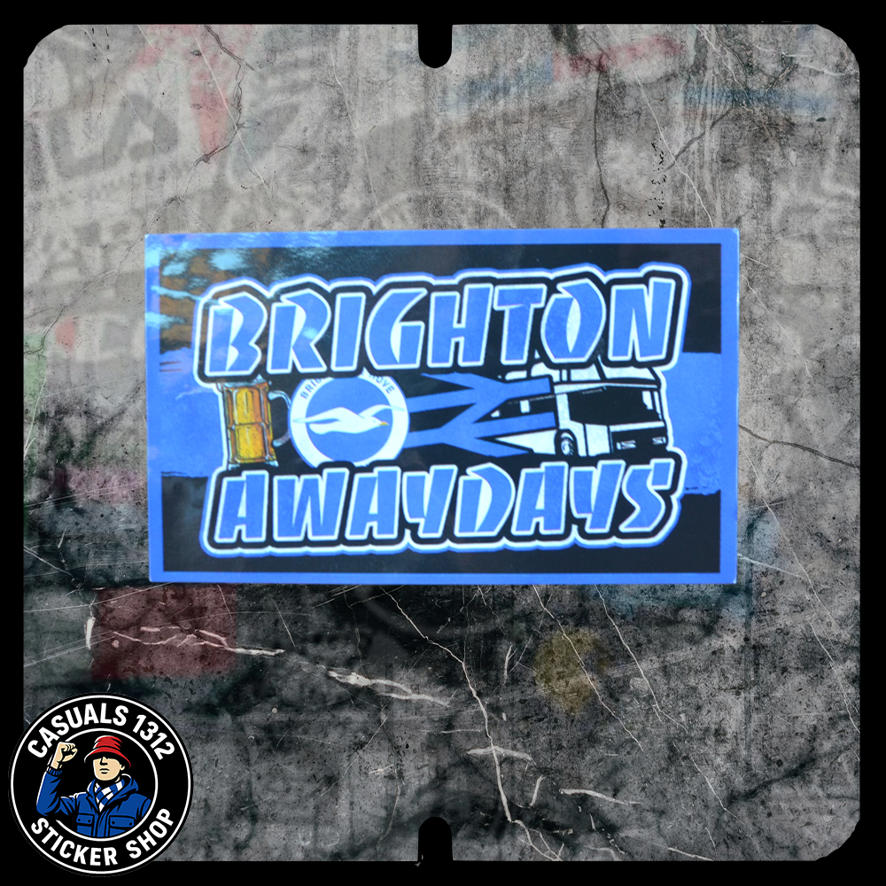 Brighton Awaydays 10x6cm Sticker Brighton Stickers