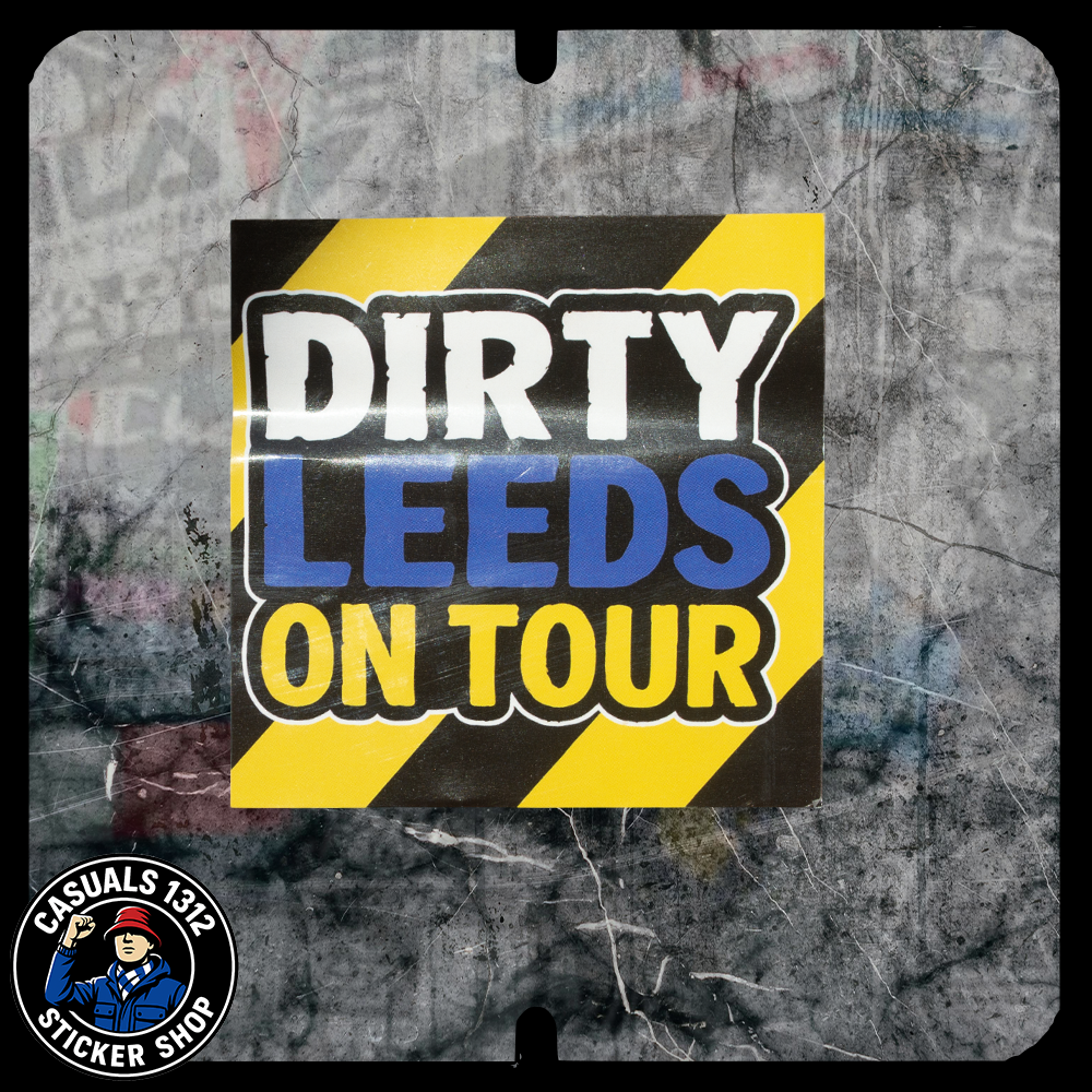 Dirty Leeds On Tour 8x8cm Leeds United Stickers