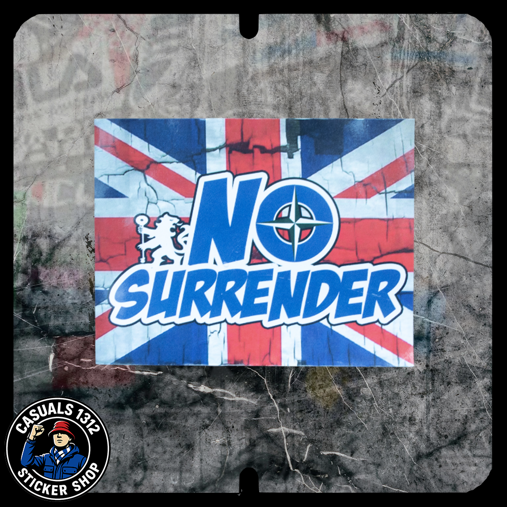 No Surrender Sticker 9x7cm Chelsea Stickers